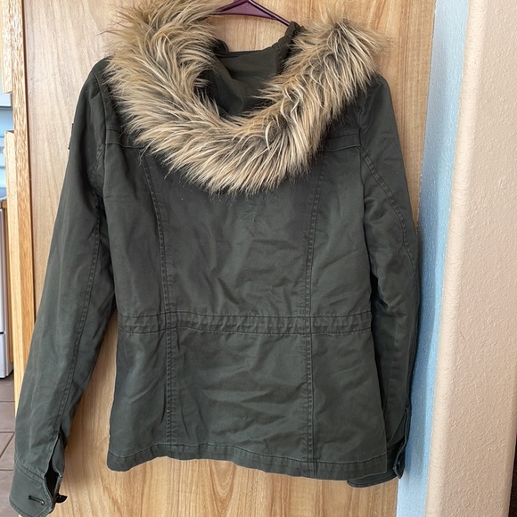 Abercrombie & Fitch Green Olive Sherpa Jacket - Picture 5 of 11